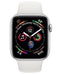 Apple  Watch Series 4 - 16GB - Cellular + GPS - 44mm - Silver - Aluminum - White - Sport Band - Rubber - Good