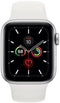 Apple  Watch Series 5 - 32GB - Silver-Aluminum-Sport Band-White - GPS - 40mm - Silver - Aluminum - White - Sport Band - Rubber - Acceptable